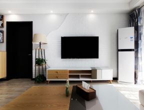 70平米现代客厅电视柜装修效果图
