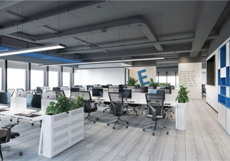 办公室现代风格1400平米装修案例