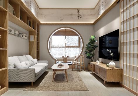 西安印象107平米日式简约三居室装修案例