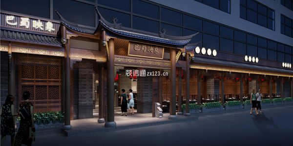 火锅店中式风格950㎡设计方案