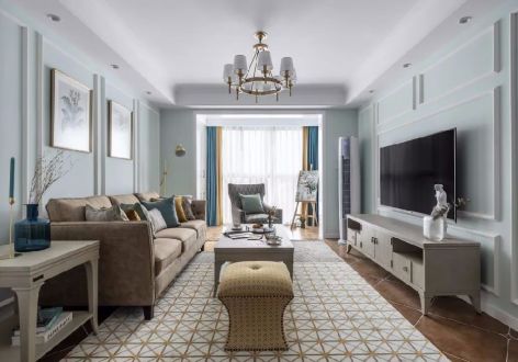 银枫家园美式风格118平米三居室装修案例