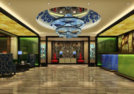 精品酒店1000平米中式风格装修案例