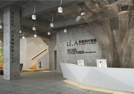 北京办公空间1000平米工业风格装修案例