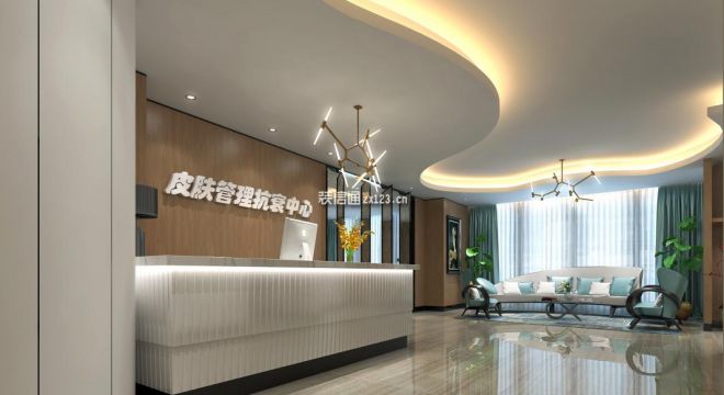 北京美容院800平米简美风格装修案例