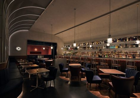 酒吧餐厅工业风格350平米装修案例