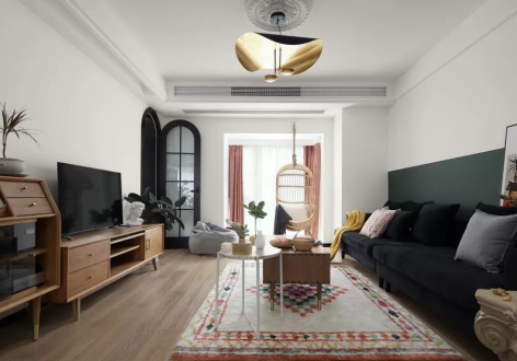 紫薇·万科大都会北欧风格113平米三居室装修案例
