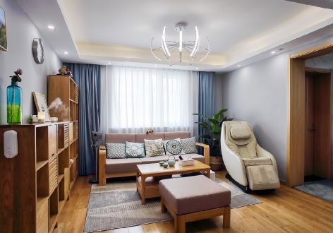 静安公寓130平三居室北欧极简风格装修案例