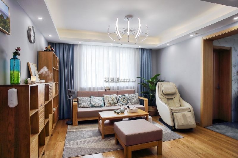 静安公寓130平三居室北欧极简风格装修案例