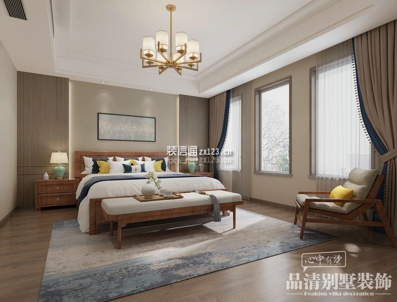白金瀚宫420平米新中式别墅装修案例
