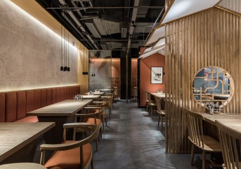 175平米新中式餐饮店铺装修设计案例