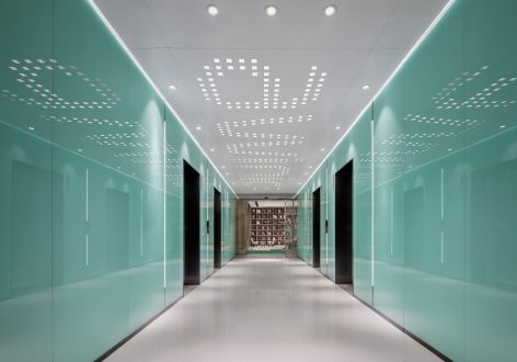 1000平米现代电子科技公司办公楼装修案例