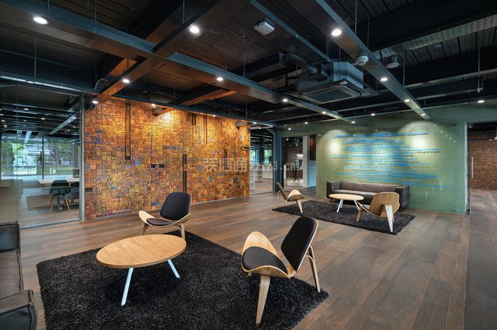 深圳服装工厂办公室工业风格500平米设计方案 会议室