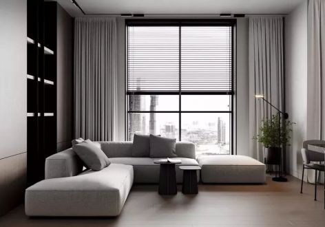卓越誉珑90平米现代极简风二居室装修案例