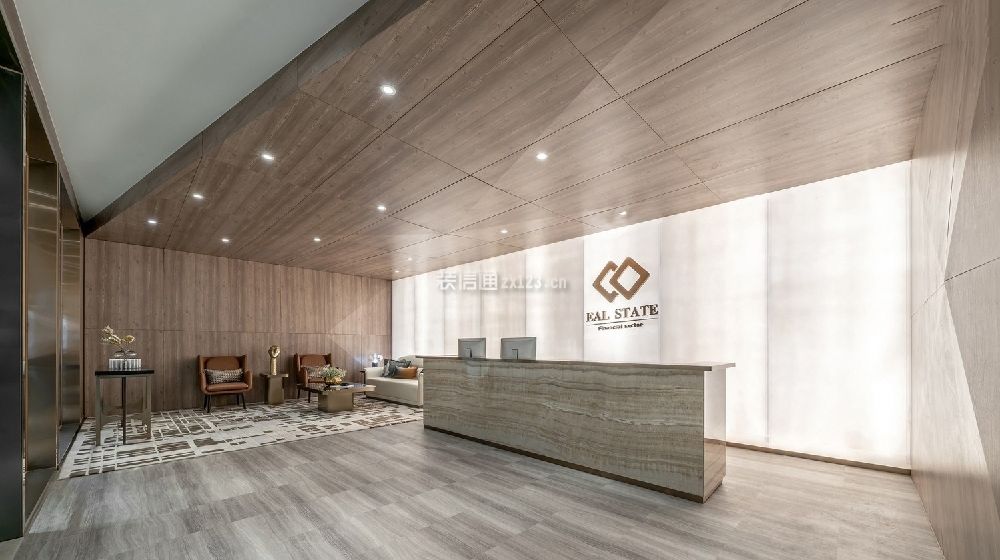 广州办公室现代风格500平米设计方案 办公室前台装修