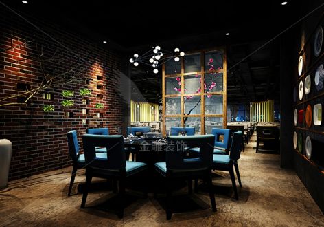 200平米中式风格火锅餐厅装修案例