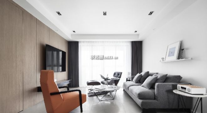奥园春晓现代风格123平米三居室装修案例