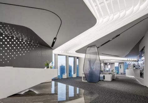 400平米现代办公展厅装修设计案例