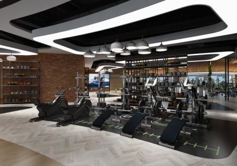 500平米现代风格健身房装修案例