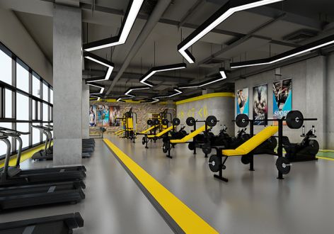 1000平米现代风格健身房装修案例