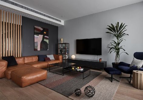 博林天瑞现代风格123平米三居室装修设计案例