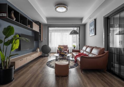 锦官新城西区110㎡三居室美式风格装修案例