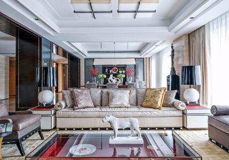 珠江四季悦城130㎡美式风格三居室装修案例