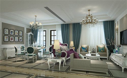 [慕尚国际设计]客厅窗帘什么颜色大气 软装色彩搭配技巧