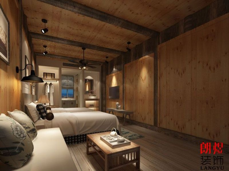 800平米民宿酒店现代自然风格装修案例