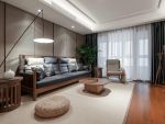 华润凤凰城新中式风格124平米三居室装修案例