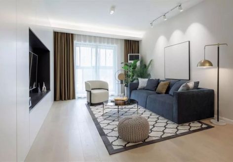 龙湖三千现代风格132平米三居室装修案例