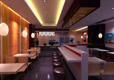 110平米现代风格餐厅店铺装修案例