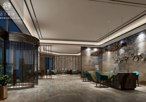 精品酒店新中式风格8560平米装修案例