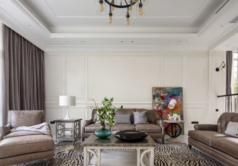 平安苑160平三居室美式经典风格装修案例