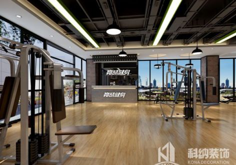 广州健身房现代简约风458平米装修案例