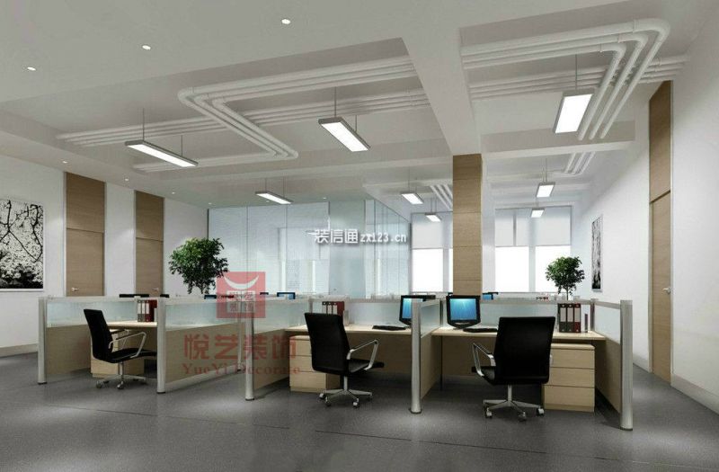 600平米邵林科技办公室现代简约风装修案例