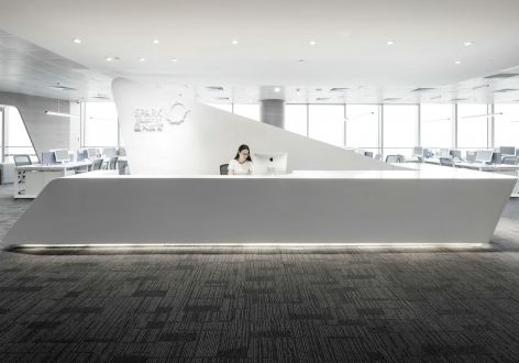 广州办公空间2380平米简约风格装修案例