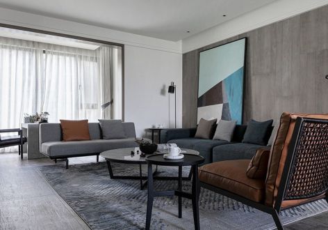 中南·十二集现代风格130平米三居室装修设计案例