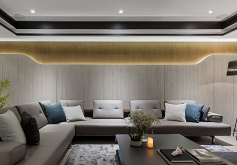万科银海·泊岸现代风格114平米二居室装修案例