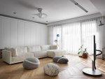 中华名园90平二居室现代简约风格装修案例