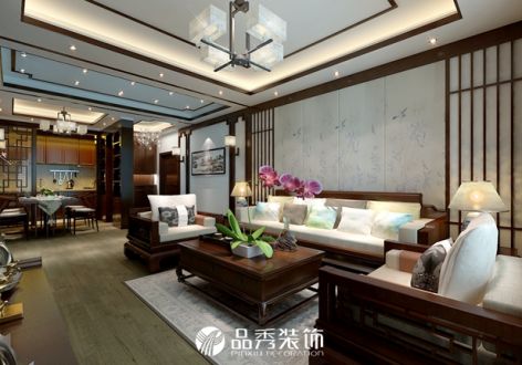广福城140平米中式风格装修案例