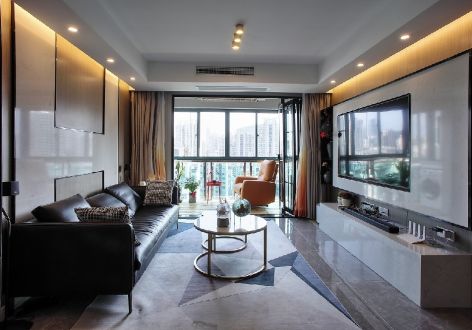 汇融悉尼湾125平三居室现代简约风格装修案例