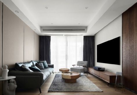 融创·微风十里现代风格118平米三居室装修案例