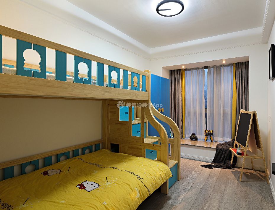 两室两厅儿童房高低床装修效果图