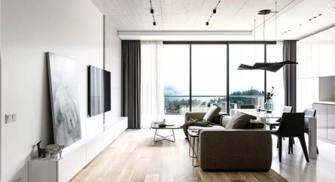 都市国际99平米现代简约三居室装修案例