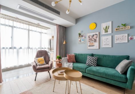 佳乐国际城120平二居室北欧极简风格装修案例