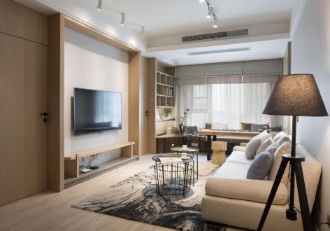 中海名城120平三居室日式风格装修案例
