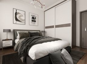 现代风格105平米卧室床效果图欣赏