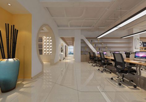 办公室新中式风格900平米装修案例