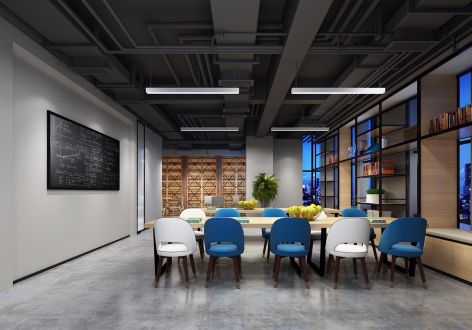 百乐客公司办公室现代风格450平米装修案例