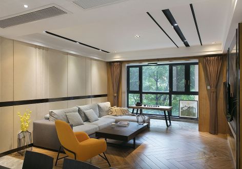 中海原山时尚现代风123平米三室两厅装修案例